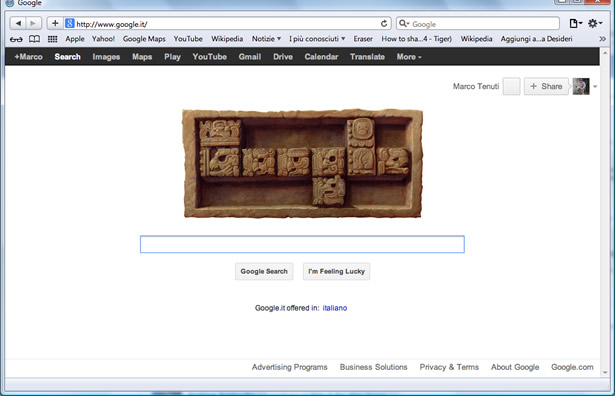 Doodle di Google dedicato ai Maya