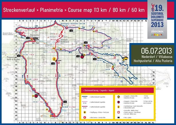 Tre percorsi alla Dolomiti Superbike 2013