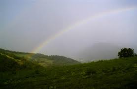 L'arcobaleno dopo lo scroscio a Barco, Tregnago, VR