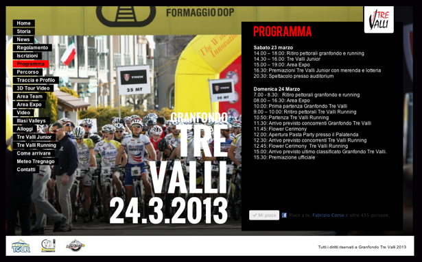 Iscrizioni aperte alla Granfondo Tre Valli 2013