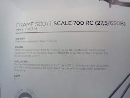 Specifiche tecniche Scott Scale 700 RC da 27,5 pollici