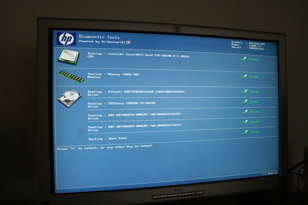 Firmware per testare l'hardware HP